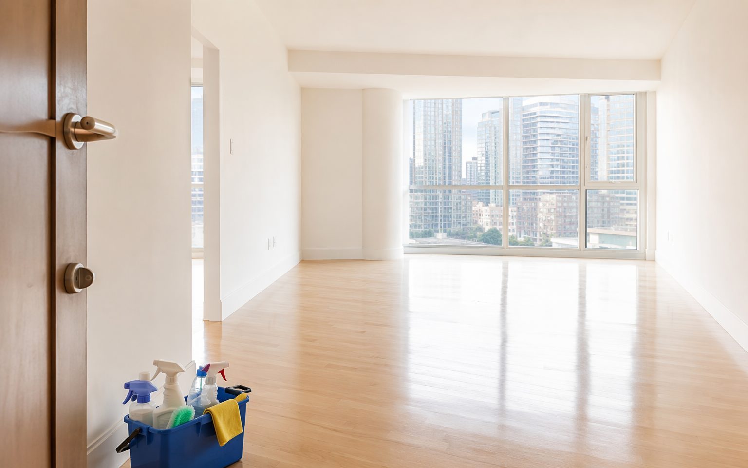 Spotless empty condo ready for move-in